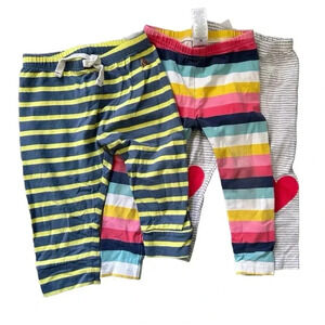 Lot Of 3 Girls Leggings Size 12-18 Months Baby Gap And Carters